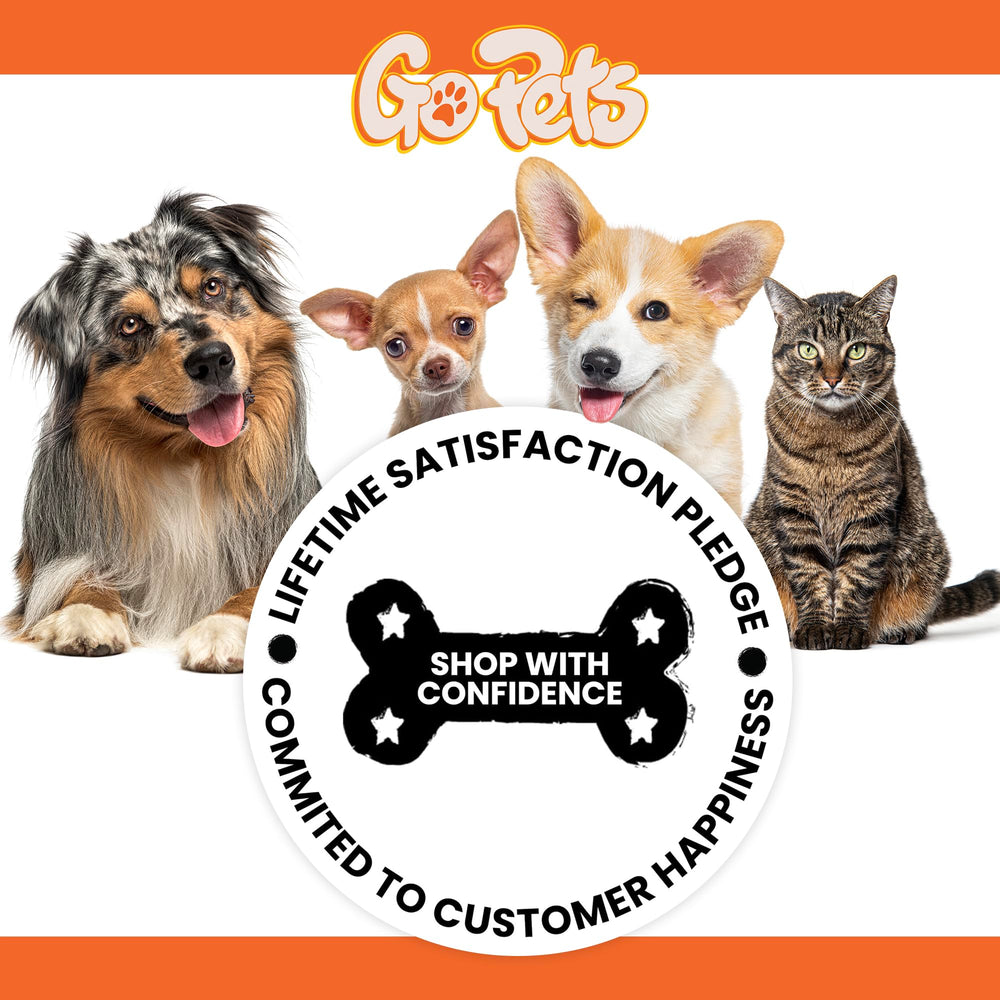 GoPets undercoat rake design helps reduce matting in thick coats.