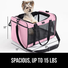 Gorilla Grip cat carrier breathable mesh windows for better ventilation during travel.