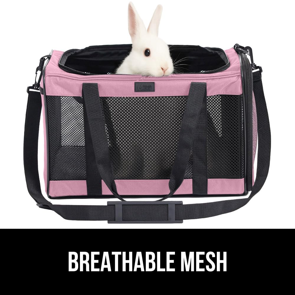 Gorilla Grip cat carrier lightweight padded handle and adjustable strap for comfortable carrying.