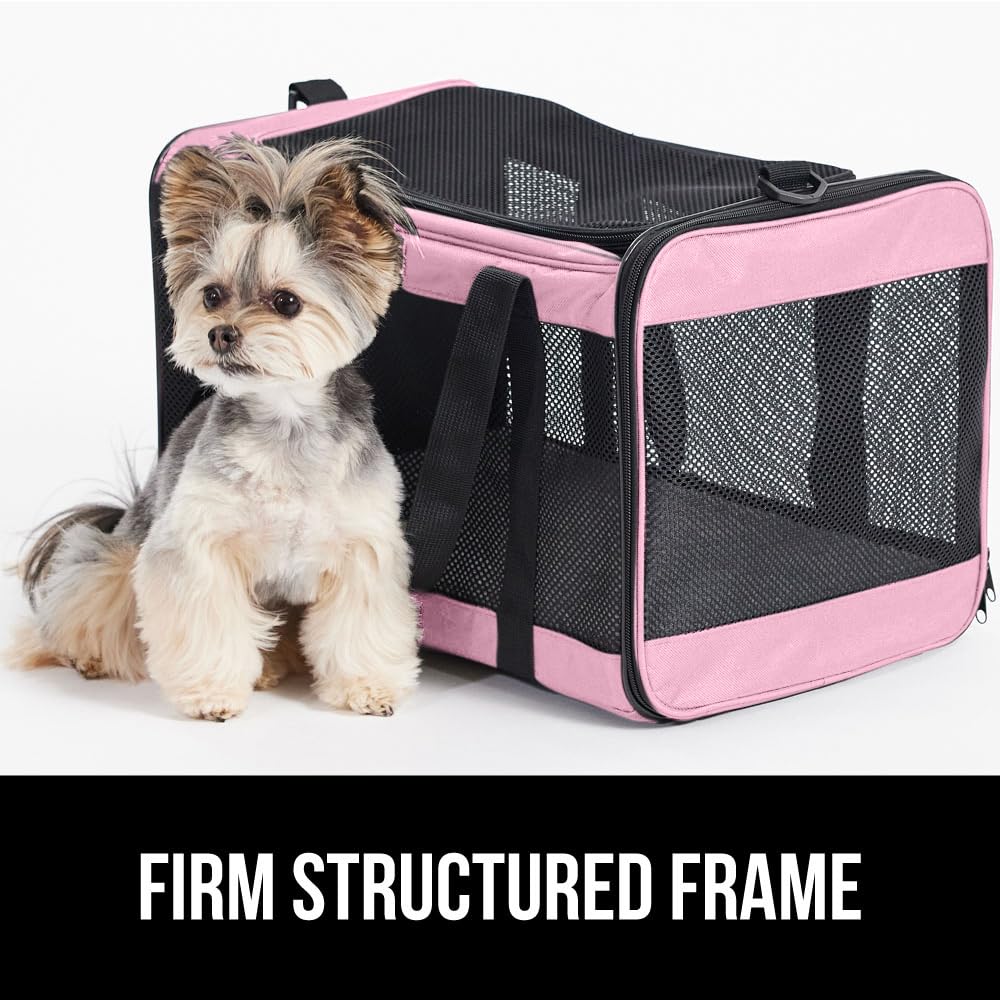 Gorilla Grip cat carrier compact size fits most planes for travel.