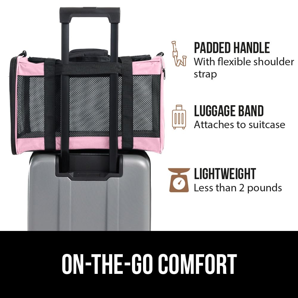 Gorilla Grip cat carrier waterproof bottom with washable pad for easy cleanup.