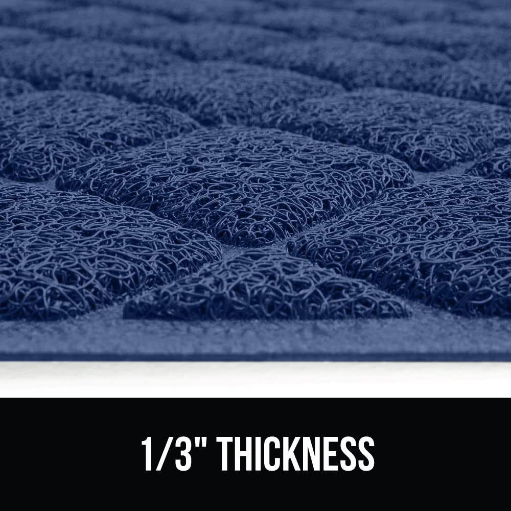 GORILLA GRIP cat litter box mat navy blue complements home decor