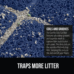 GORILLA GRIP cat litter box mat water resistant layer protects floors