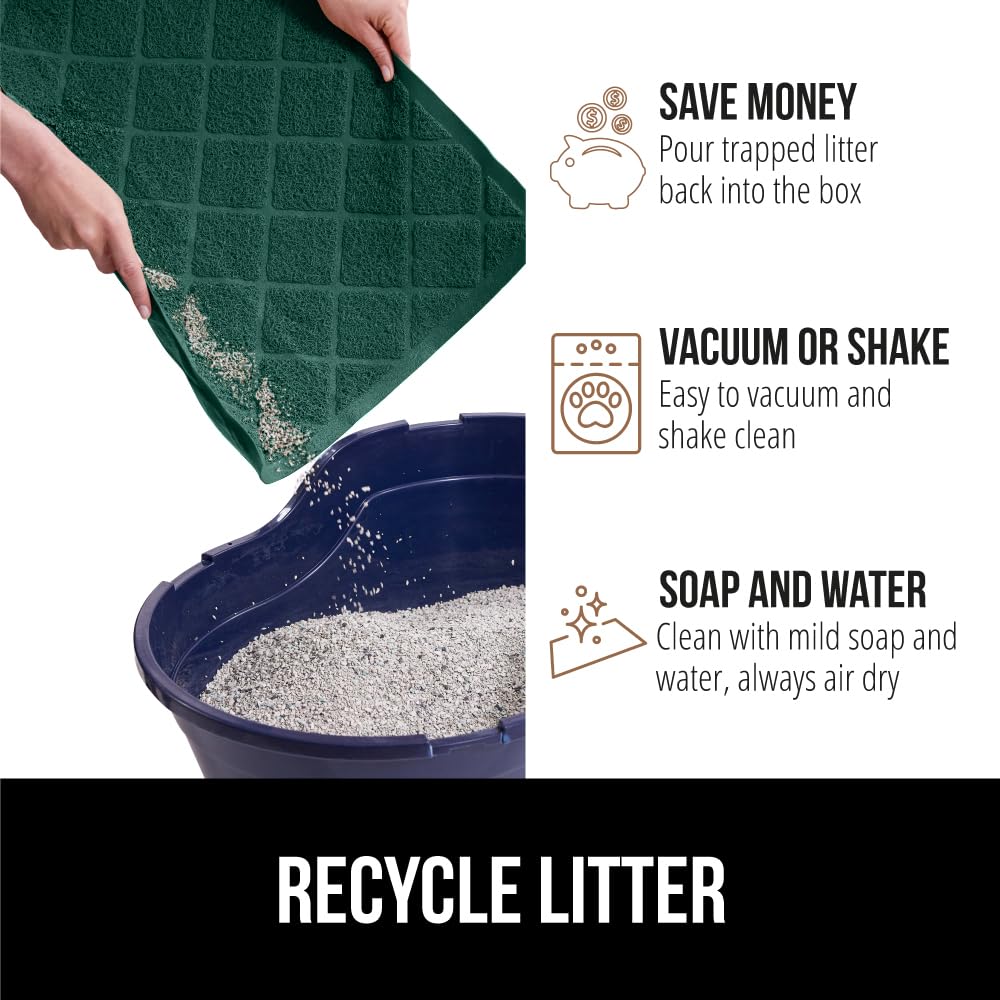 GORILLA GRIP cat litter box mat water resistant design protects floors from spills