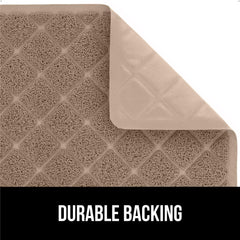 GORILLA GRIP mat textured backing close-up demonstrates stay-in-place design