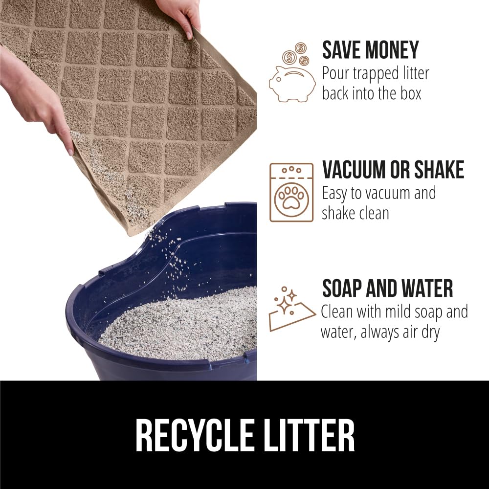GORILLA GRIP mat water-resistant material protects floors from spills