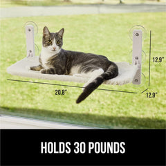 GORILLA GRIP cat window perch sturdy metal frame supporting the lounge area.