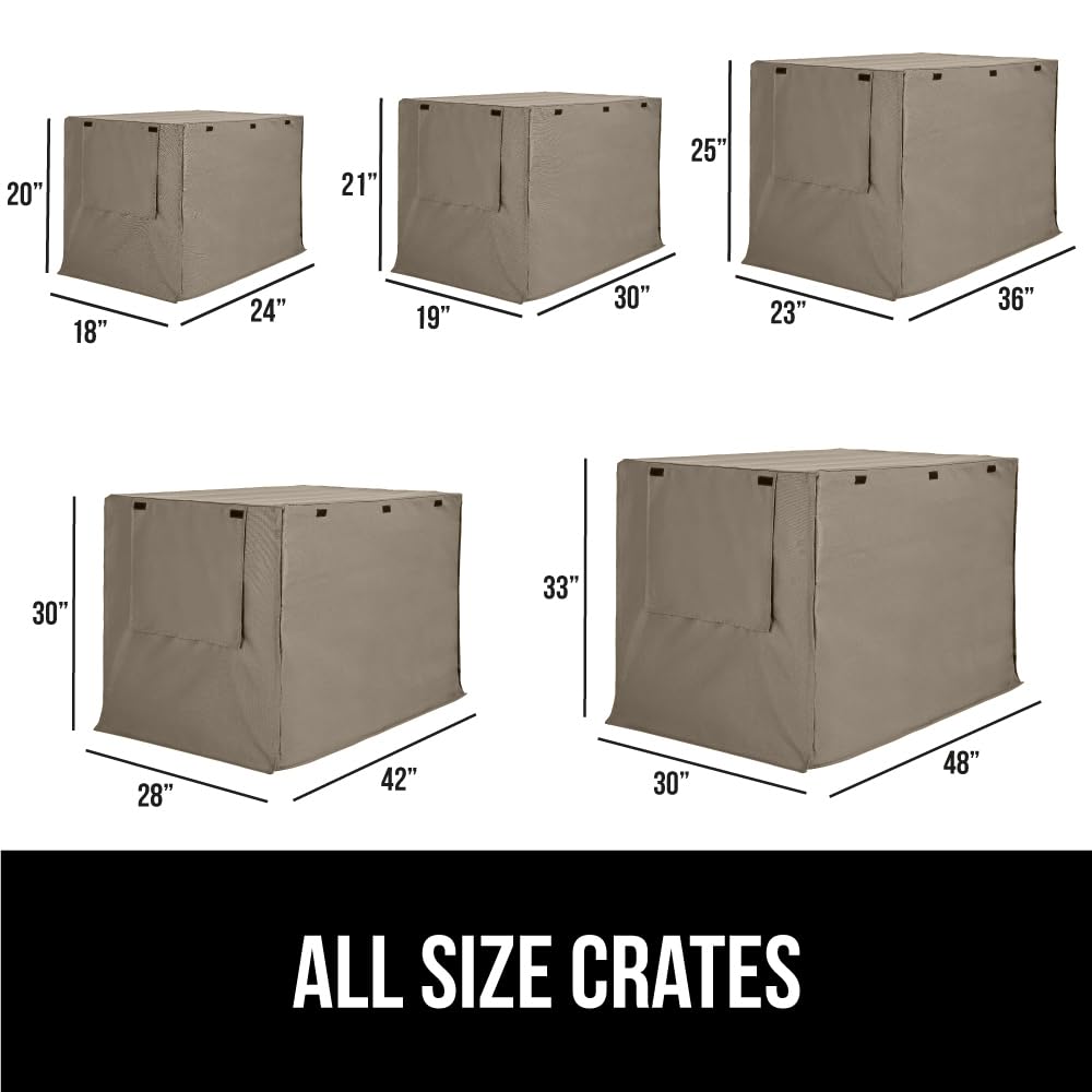 GORILLA GRIP crate cover side flaps rolled up to fit multi-door crates.