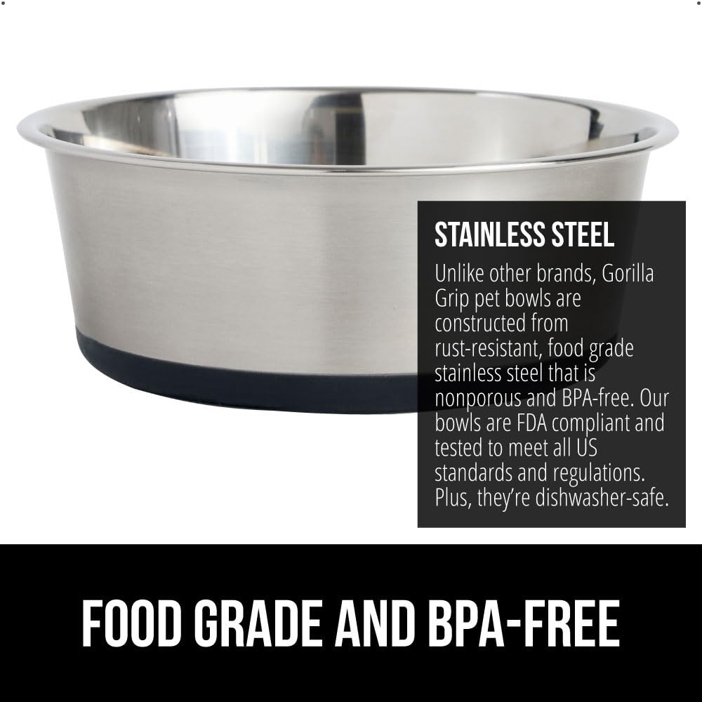 GORILLA GRIP dishwasher-safe bowls for easy cleaning
