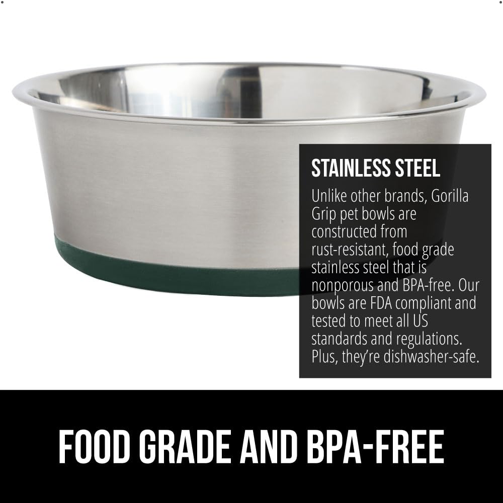 GORILLA GRIP dishwasher-safe bowls for easy cleaning after meals.
