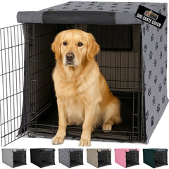 GORILLA GRIP dog crate cover 42in dark space helps calm anxious pets.