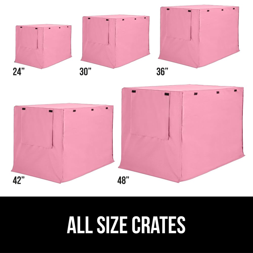 GORILLA GRIP dog crate cover all sides open pink for versatile access