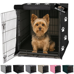 GORILLA GRIP dog crate cover shows all-sides-open design for versatile access and ventilation.