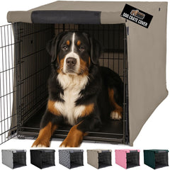 Gorilla Grip dog crate cover with all-sides-open design promotes privacy and calm crate sessions.