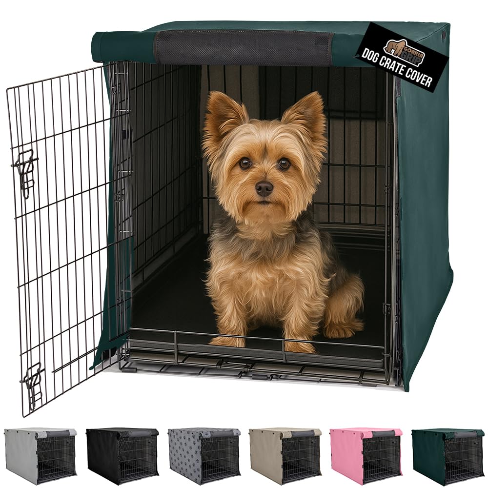 GORILLA GRIP dog crate cover all-sides open for versatile privacy and pet calmness