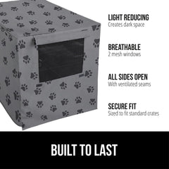 Gorilla Grip crate cover uses breathable mesh for airflow and visibility.