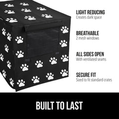 GORILLA GRIP crate cover with breathable mesh window for airflow and visibility.
