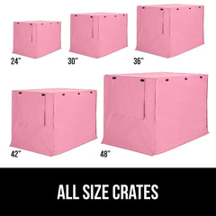 Gorilla Grip dog crate cover breathable-mesh-windows highlights ventilation and visibility.