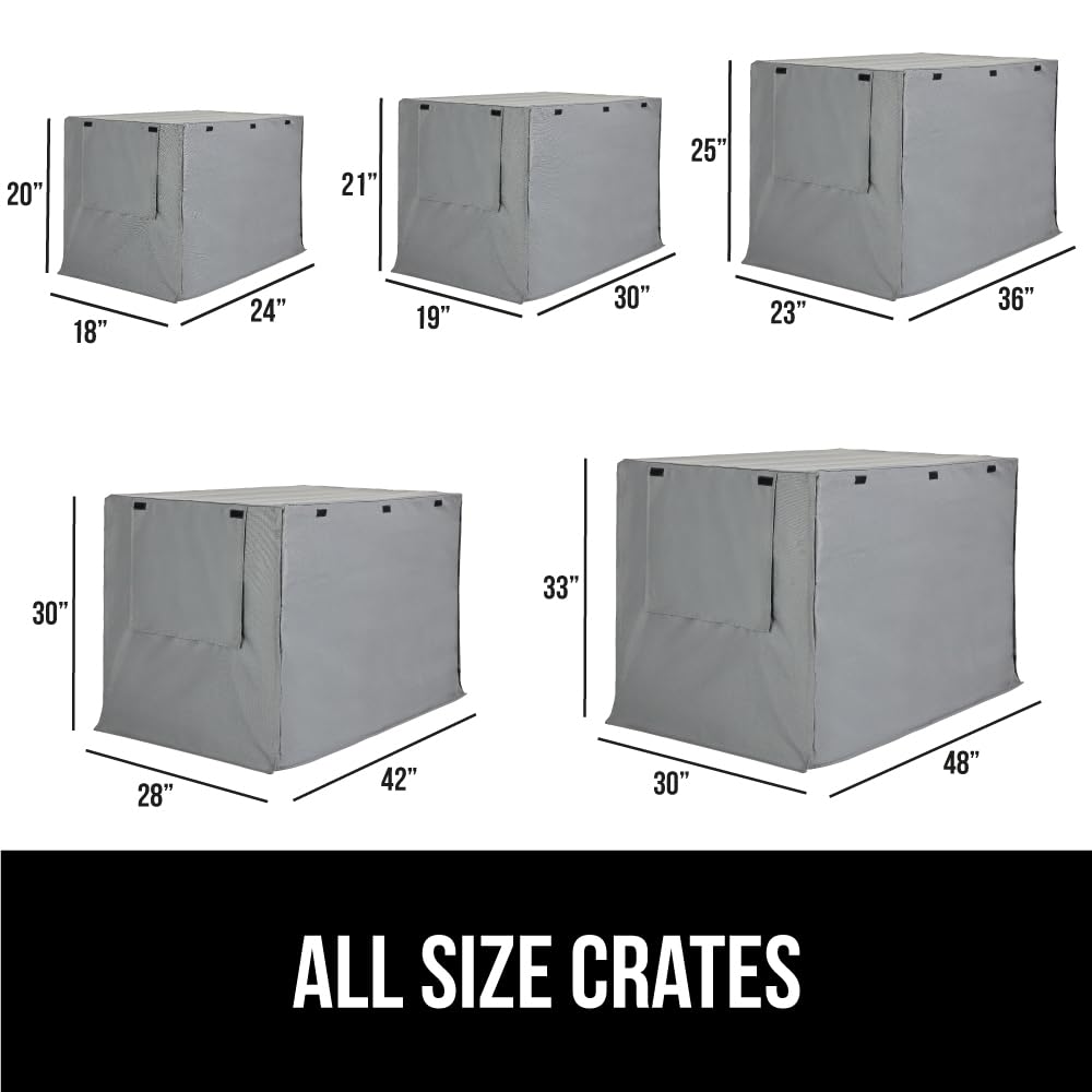 GORILLA GRIP dog crate cover dark den design reduces distractions for calmer pets.