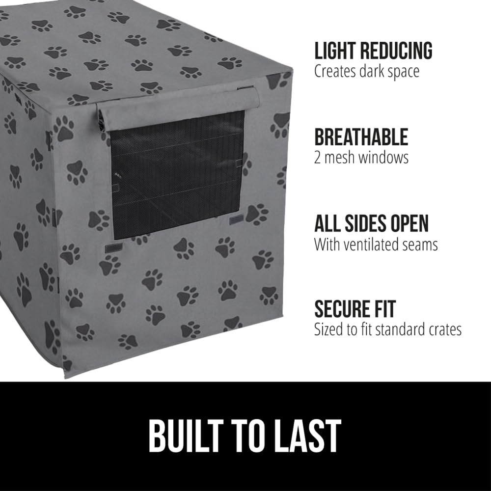 GORILLA GRIP dog crate cover front mesh window highlights breathable visibility