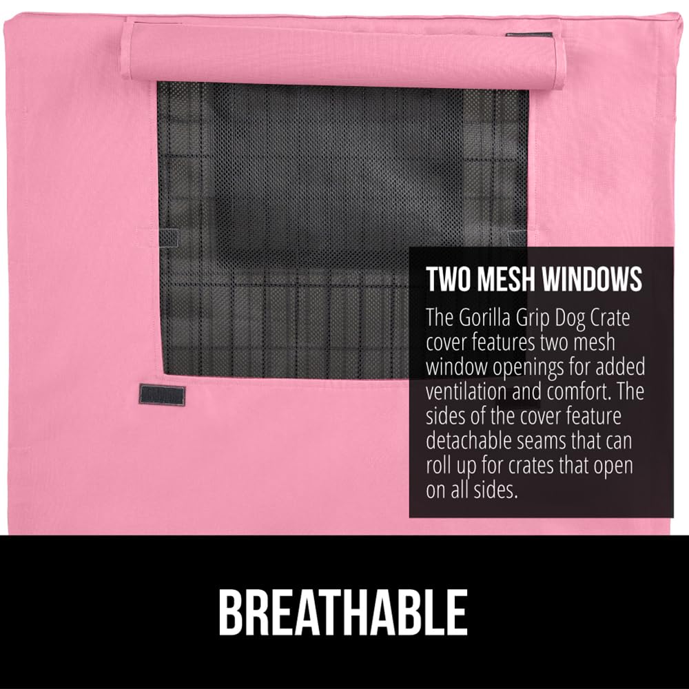 Gorilla Grip dog crate cover-light-reducing-design creates calm, distraction-free den.