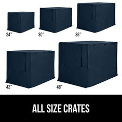 Gorilla Grip navy crate cover rear view demonstrates breathable design and visibility options