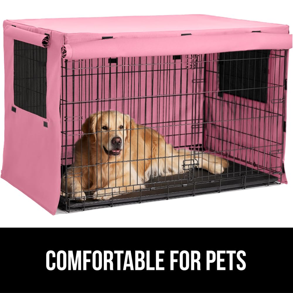 GORILLA GRIP dog crate cover pink 36-inch compatibility for standard crates.