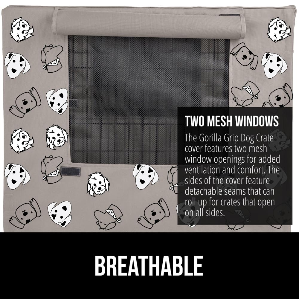 gorilla grip dog crate cover secure with hook and loop attachments