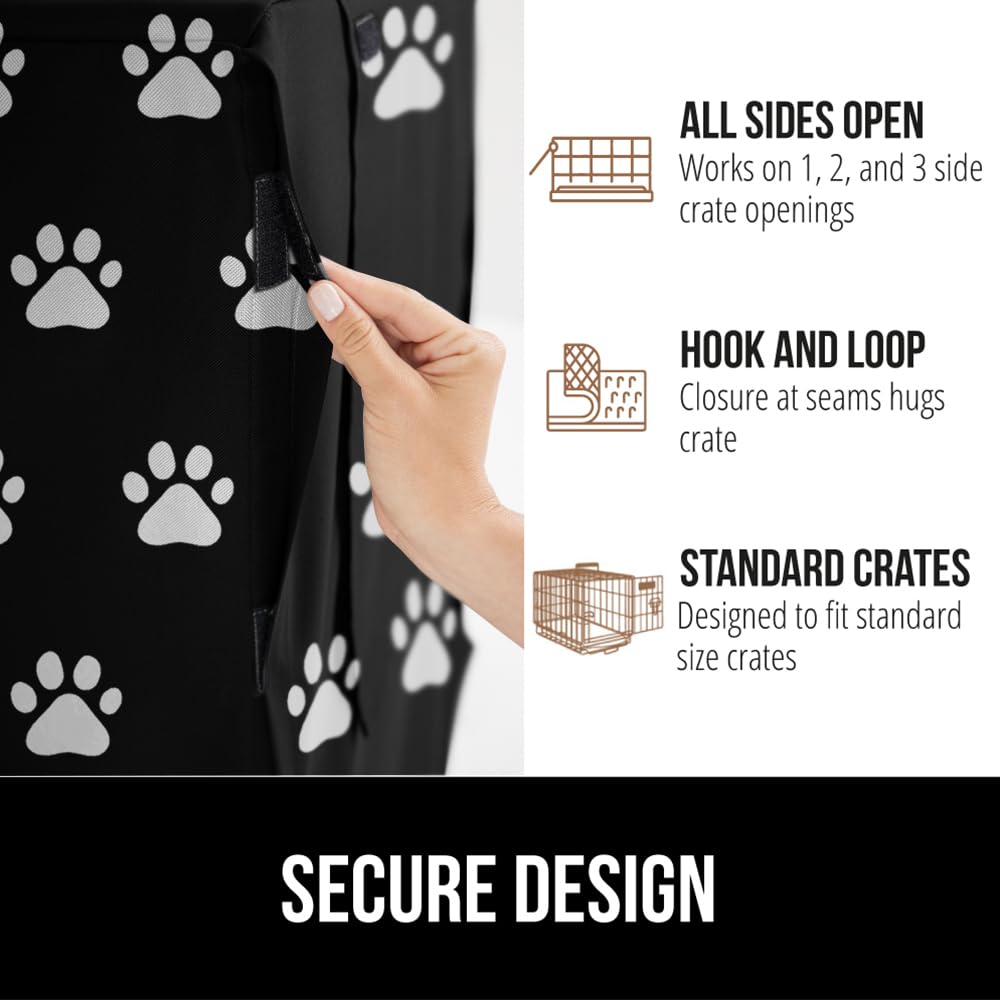 GORILLA GRIP dog crate cover side-flaps-open enables easy access for multi-door crates.
