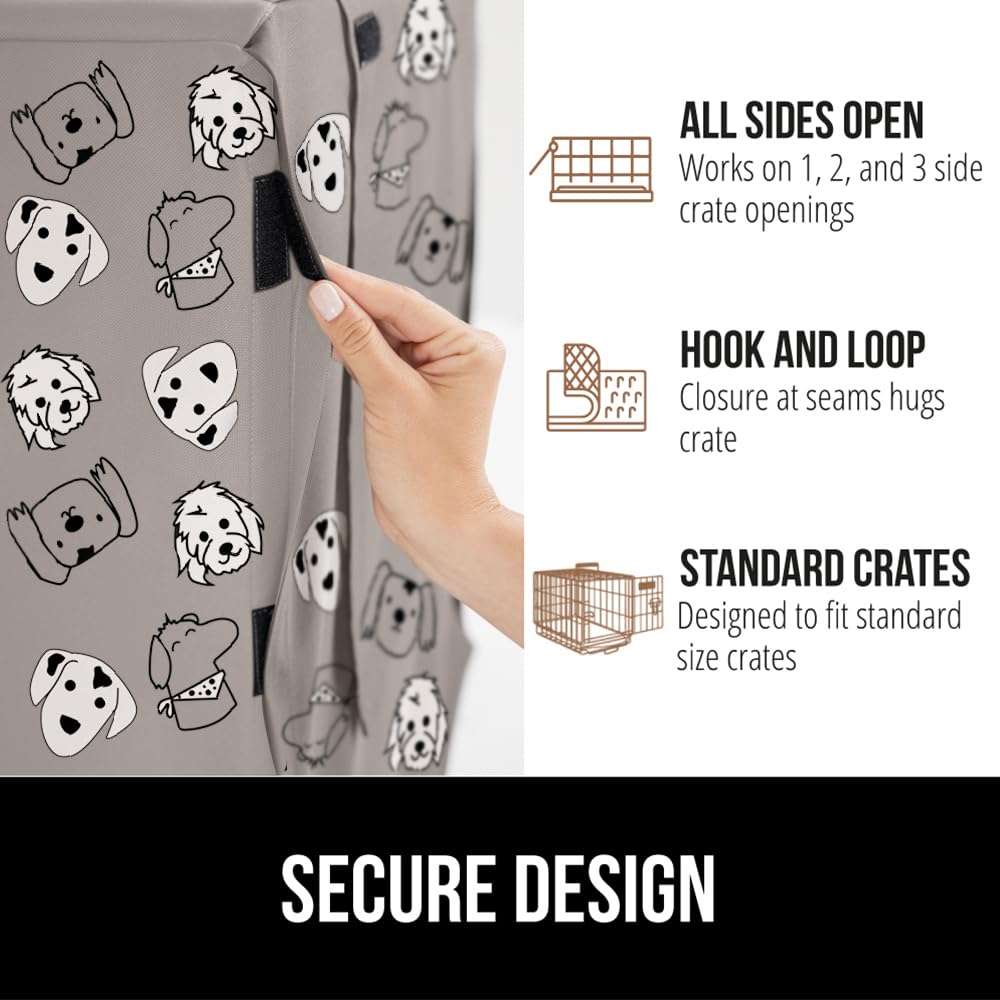 GORILLA GRIP taupe fabric crate cover is durable and stain resistant for long-term use.