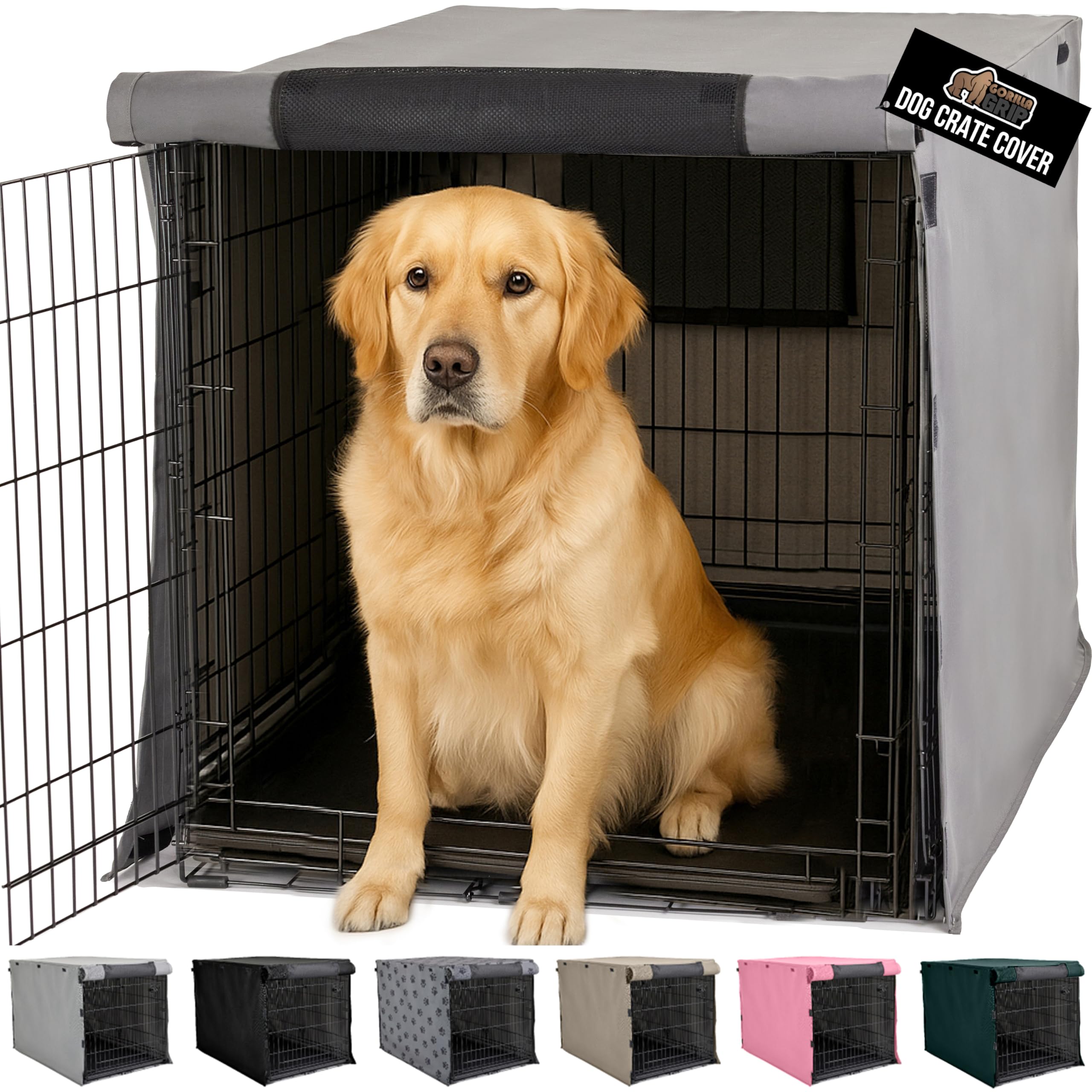 GORILLA GRIP 42-inch crate topper provides privacy for anxious dogs