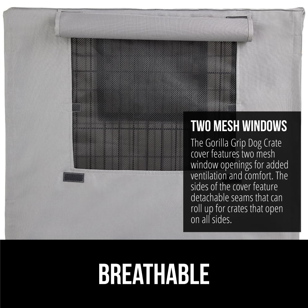 GORILLA GRIP light-reducing design helps minimize distractions during crate time