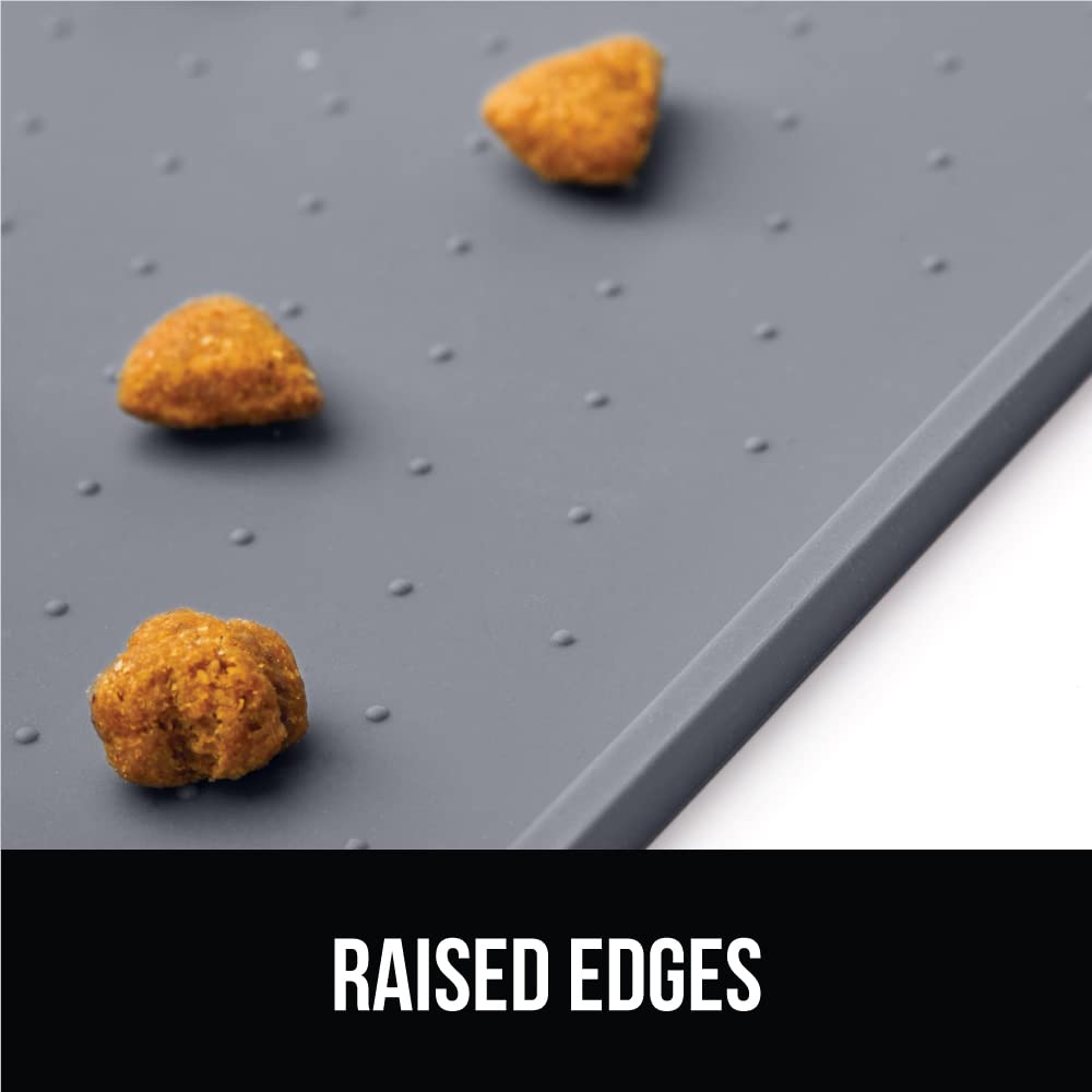 Gorilla Grip gray silicone pet mat complements home decor while protecting surfaces.