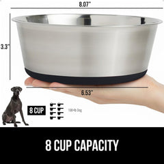 GORILLA GRIP heavy-duty stainless steel bowls for durable feeding