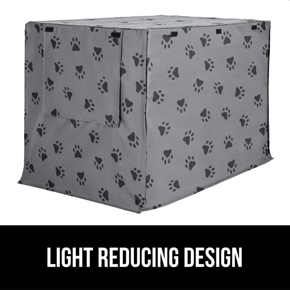 GORILLA GRIP privacy cover gray paw supports crate privacy during rest.