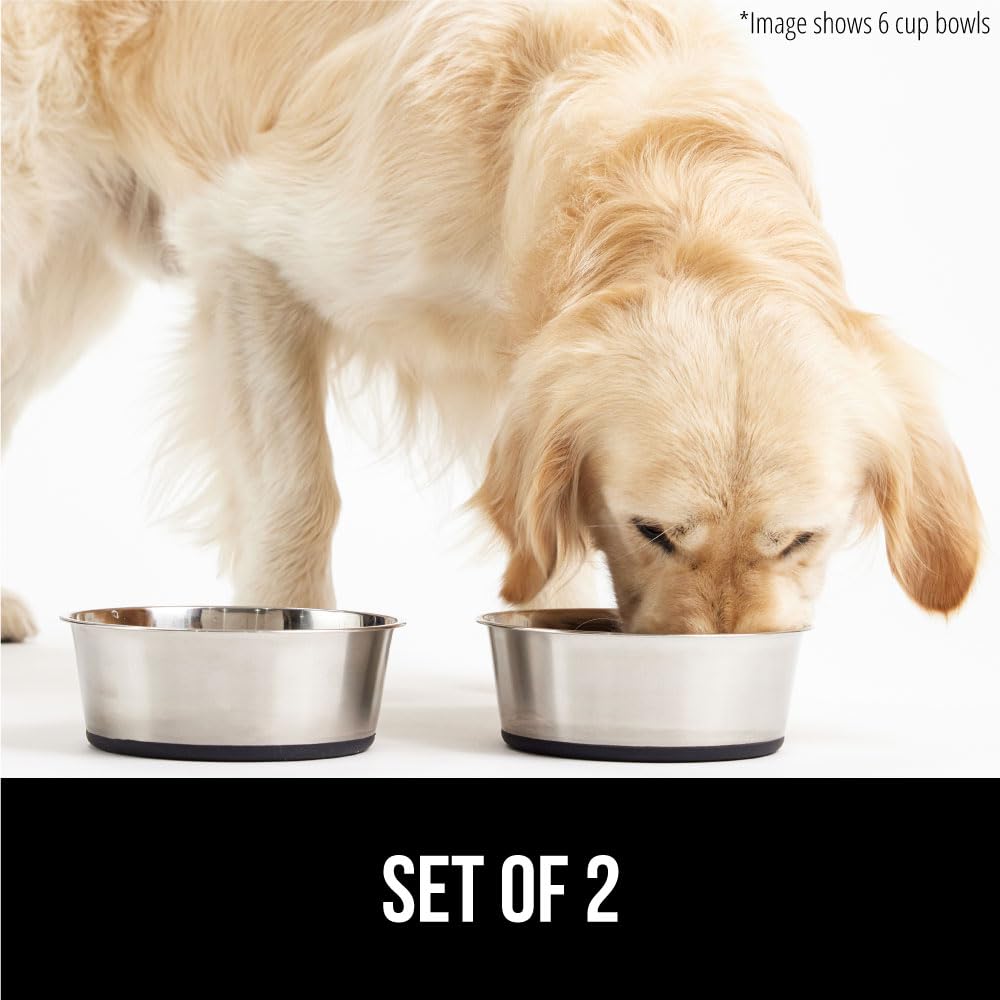 GORILLA GRIP rust-resistant steel bowls maintain shine over time