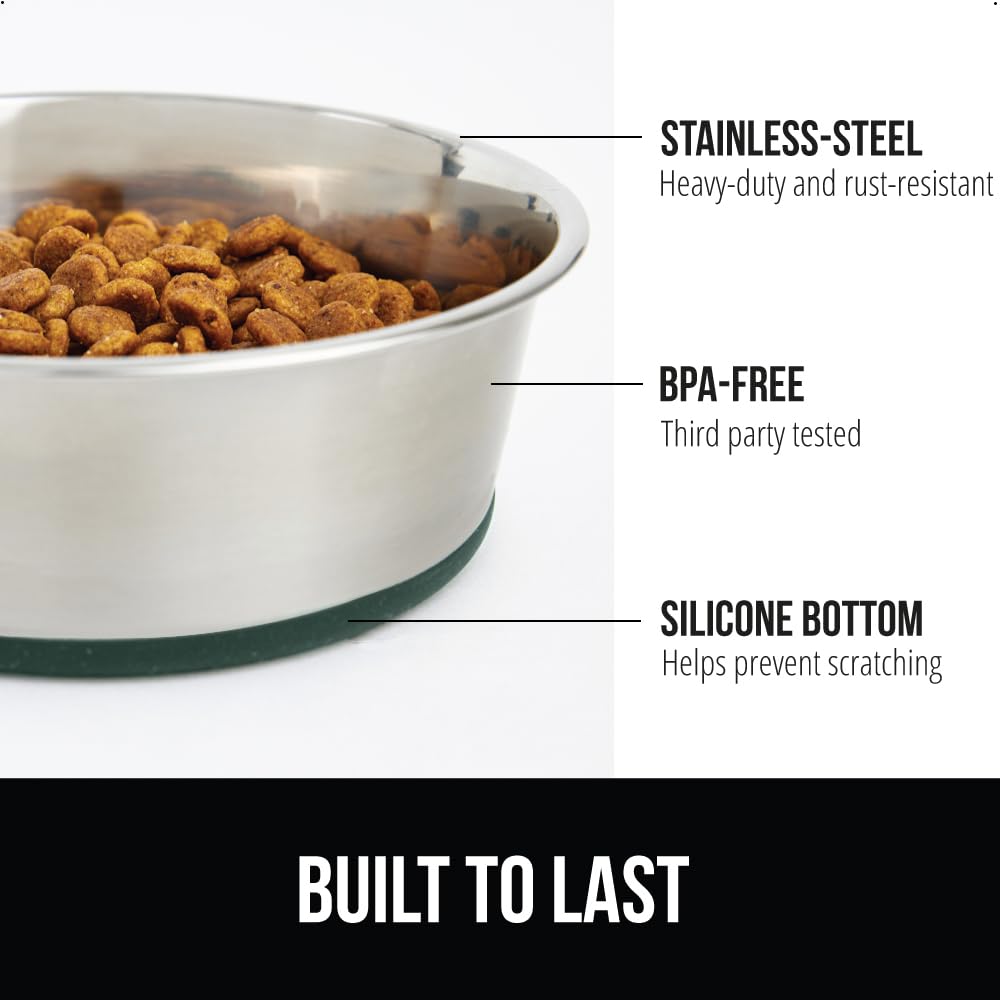 GORILLA GRIP silicone bottom provides stability to prevent spills during meals.