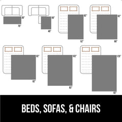 GORILLA GRIP slip-resistant backing with grip dots keeps blanket in place on couches.