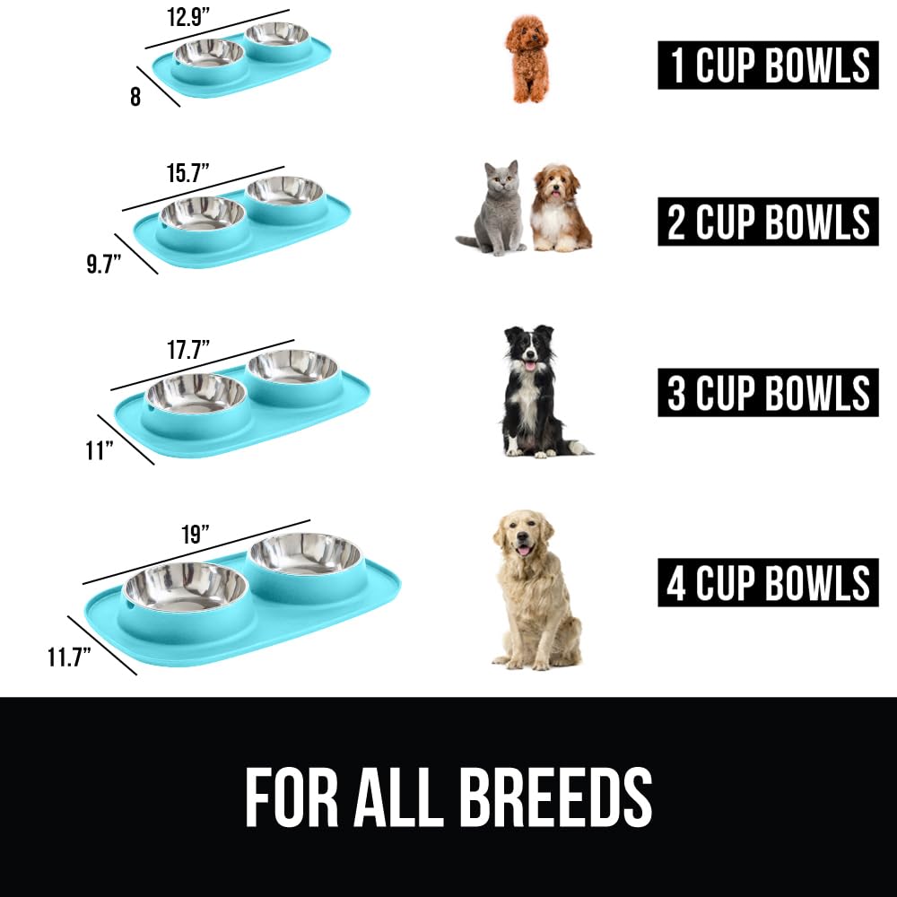 GORILLA GRIP large-capacity bowls ensure proper portions for bigger pets