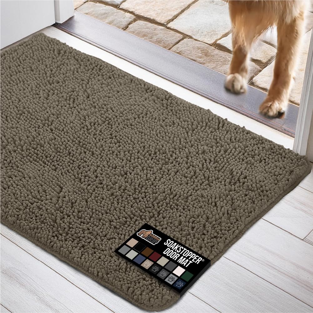GORILLA GRIP SoakStopper absorbent top layer keeps floors drier after muddy paw traffic.