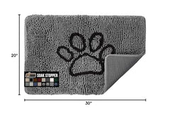 Gorilla Grip SOAKSTOPPER dense chenille pile feels plush underfoot.