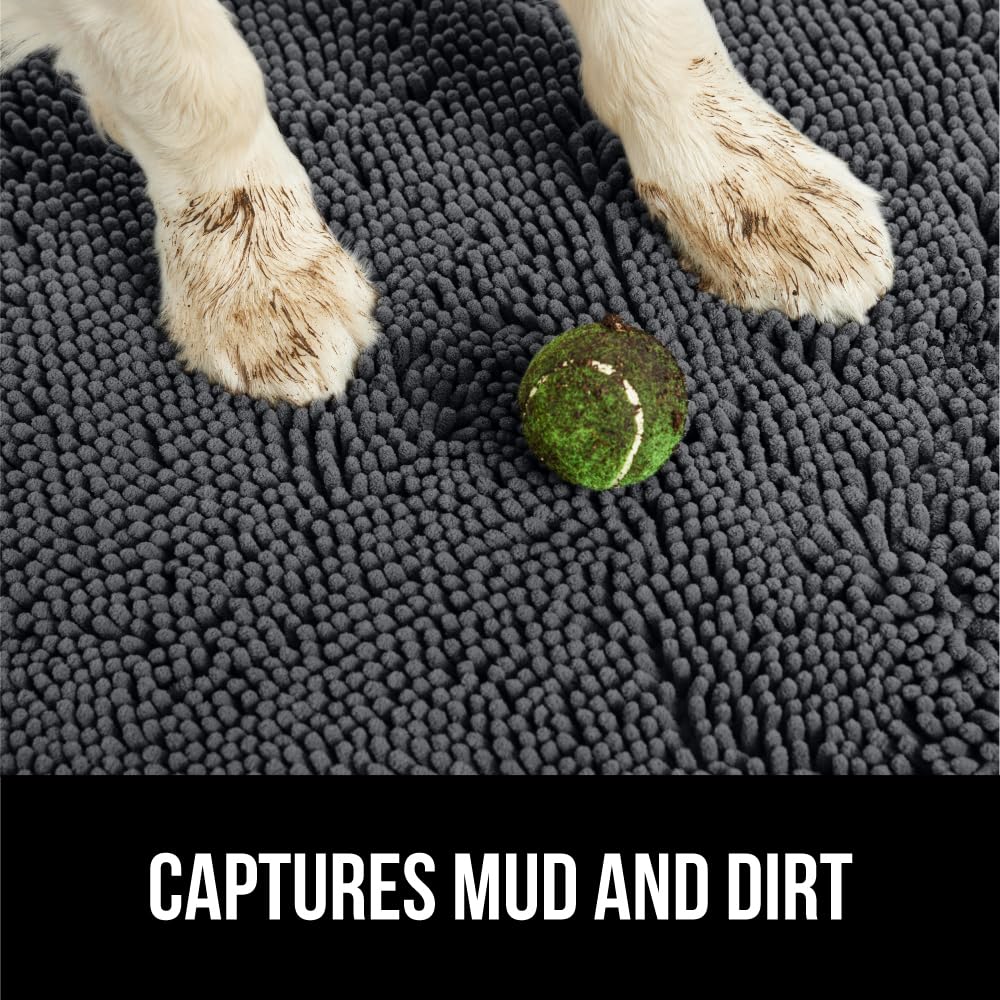 GORILLA GRIP SOAKSTOPPER grippy rubber backing prevents slipping on entry floors.