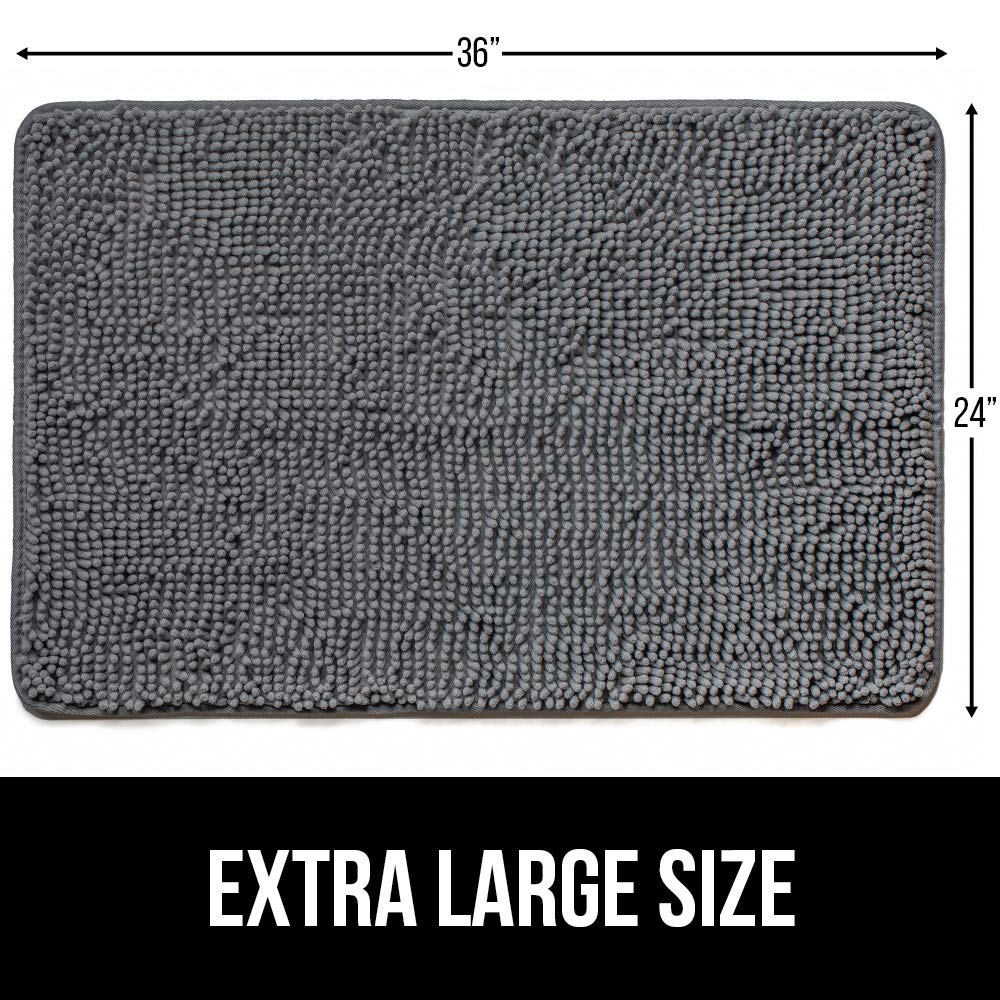 GORILLA GRIP SoakStopper charcoal entryway mat fits modern foyers.