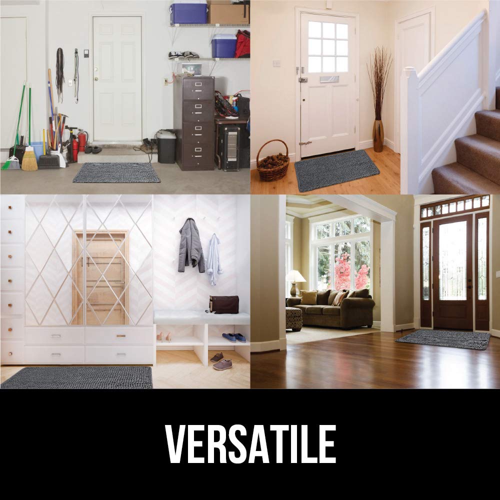 GORILLA GRIP SoakStopper entryway in charcoal color complements decor.