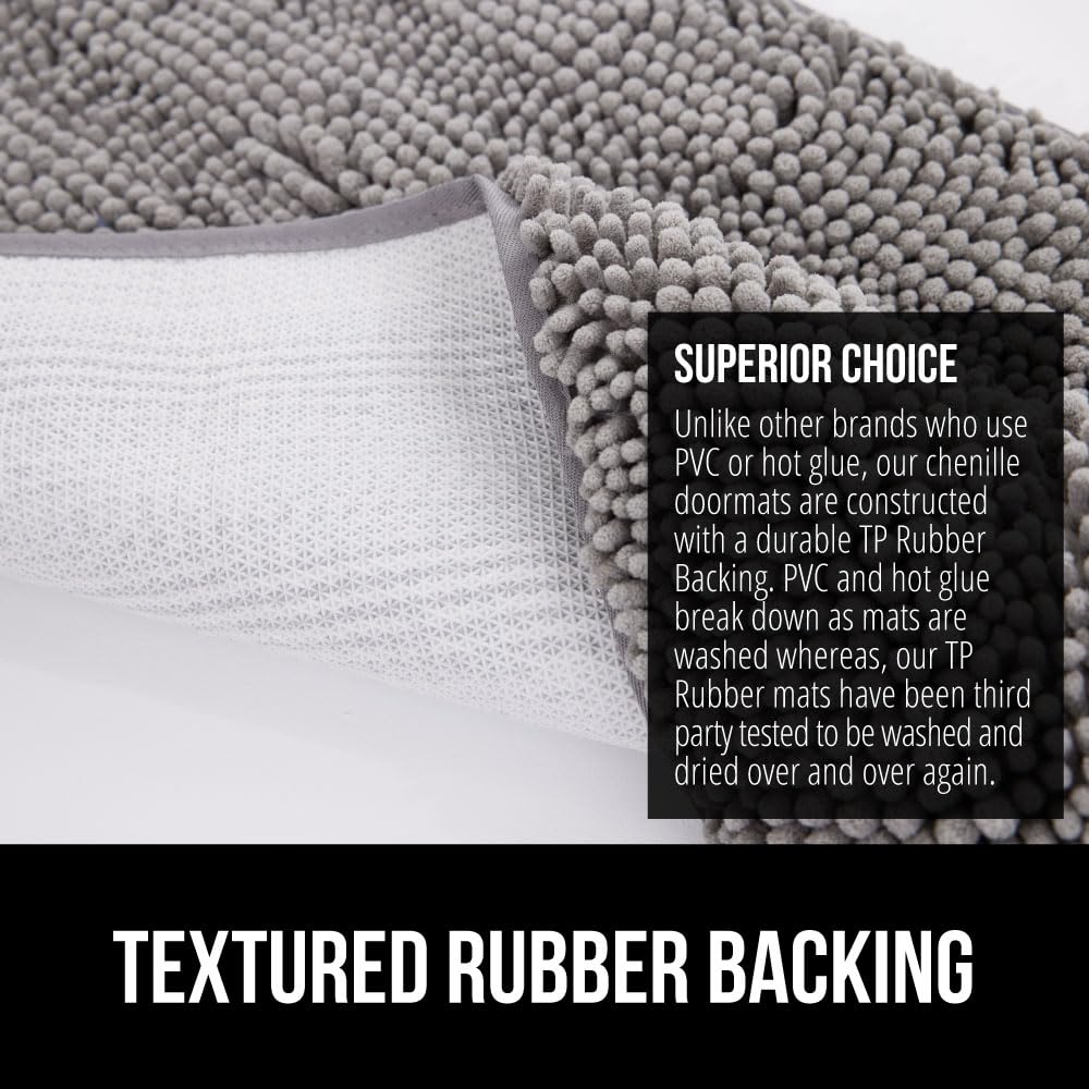 GORILLA GRIP SOAKSTOPPER quick-dry material maintains plush feel after washes.