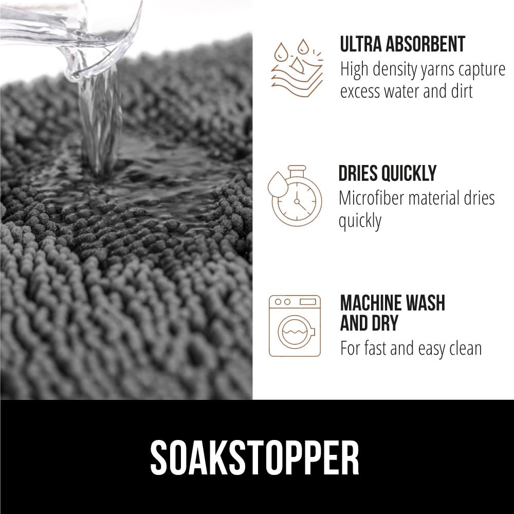 GORILLA GRIP soft chenille microfiber feels plush and absorbs spills