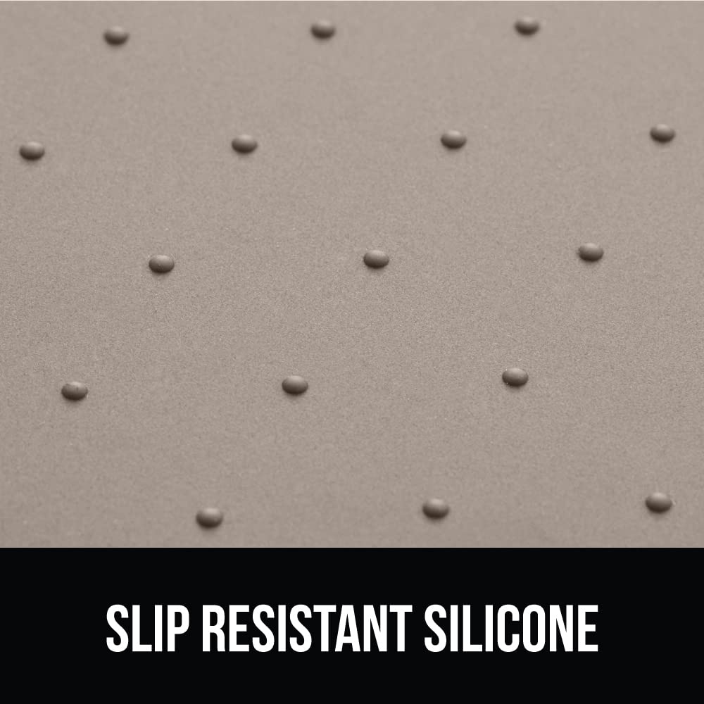 Superficie antideslizante Gorilla Grip mantiene los cuencos en su sitio.