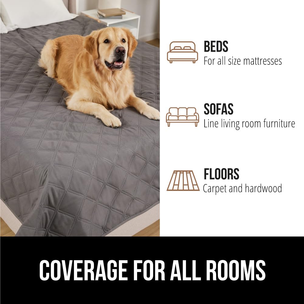 GORILLA GRIP tear-resistant top layer supports durable paw use