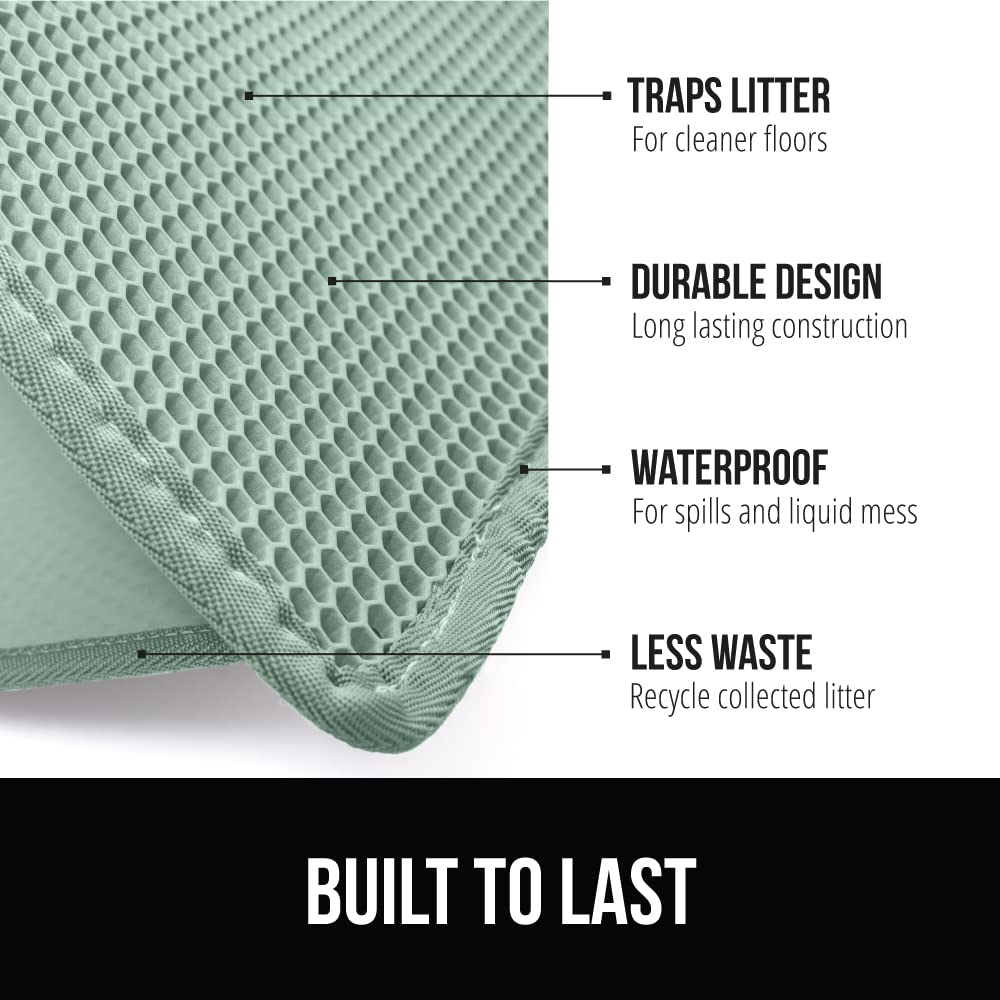 Gorilla Grip two-layer waste mat outer design keeps moisture contained.