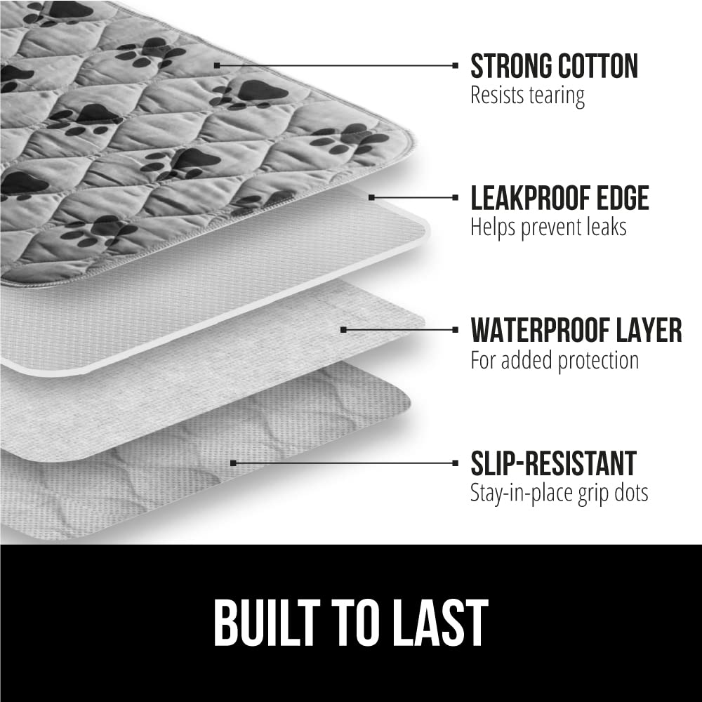 GORILLA GRIP washable puppy pads slip-resistant backing keeps pad in place
